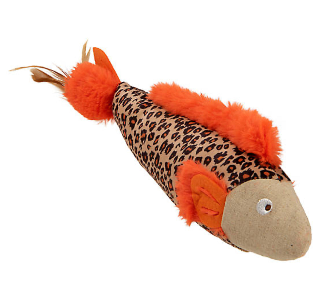 Instincts Fin Frenzy HappyNip Catnip Crinkle Plush Kicker Cat Toy