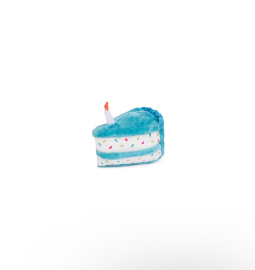 Birthday Cake Blue Dog Toy
