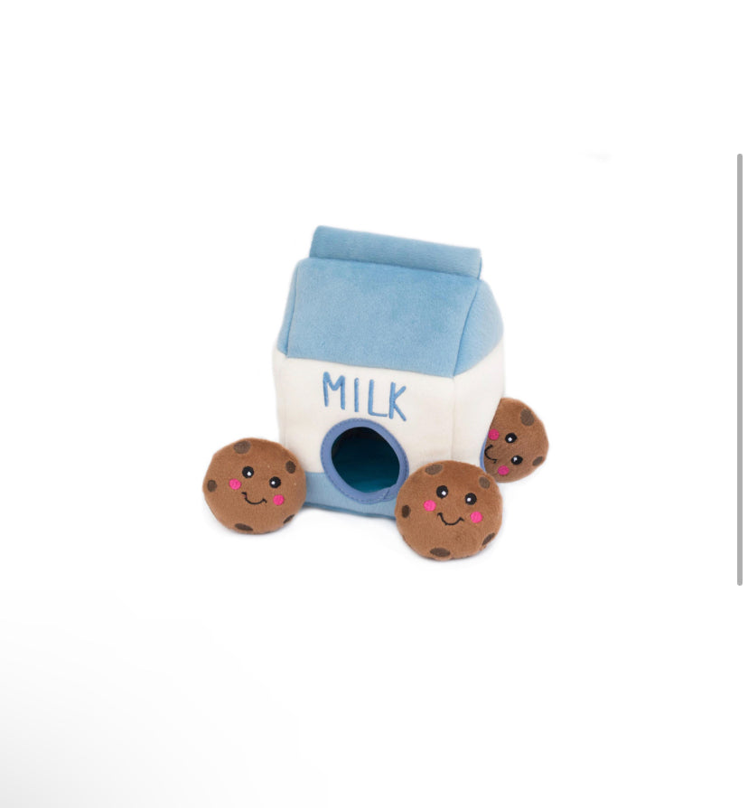 Cookies and Milk Puzzle Dog Toy